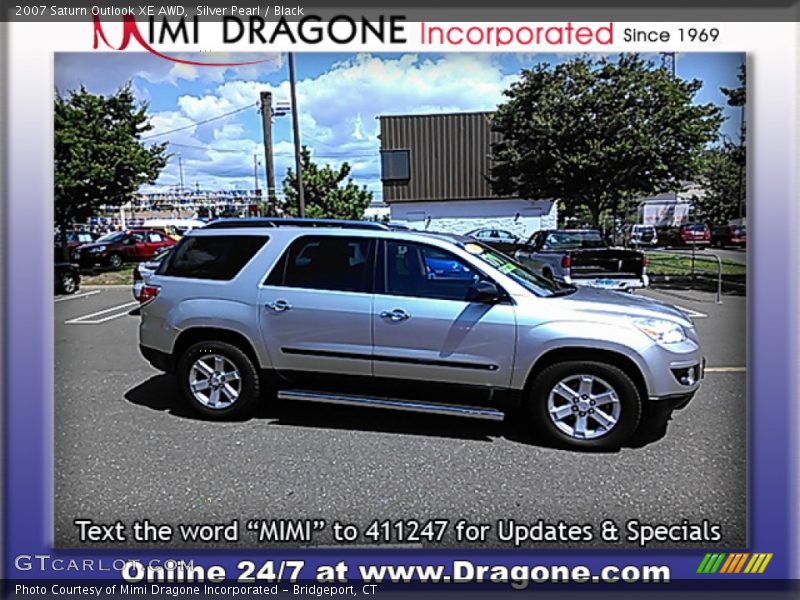 Silver Pearl / Black 2007 Saturn Outlook XE AWD
