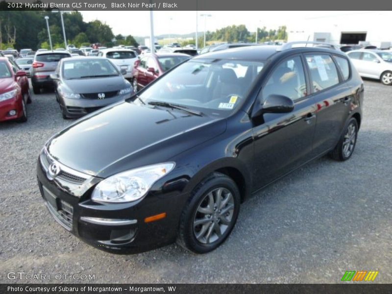 Black Noir Pearl / Black 2012 Hyundai Elantra GLS Touring