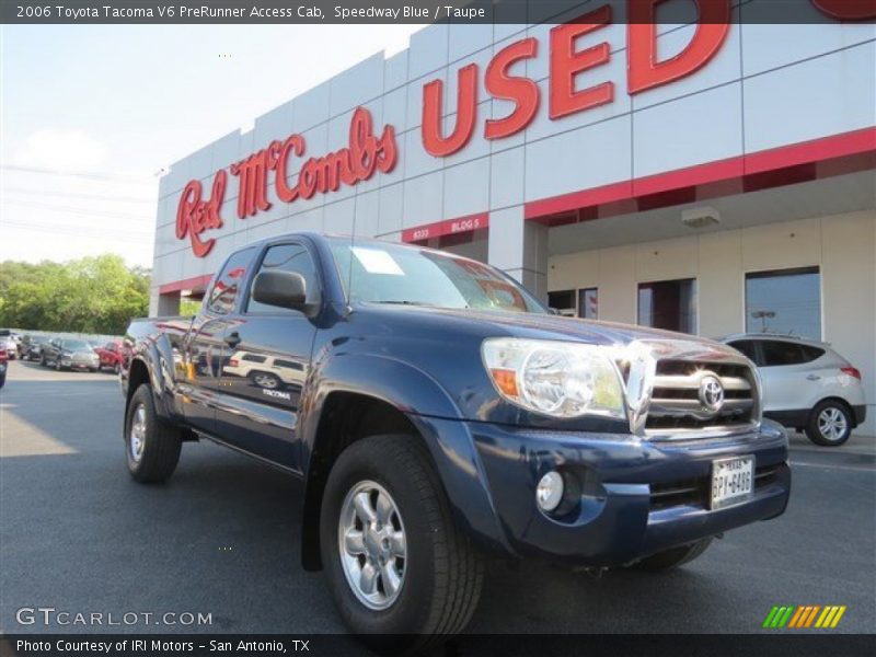Speedway Blue / Taupe 2006 Toyota Tacoma V6 PreRunner Access Cab