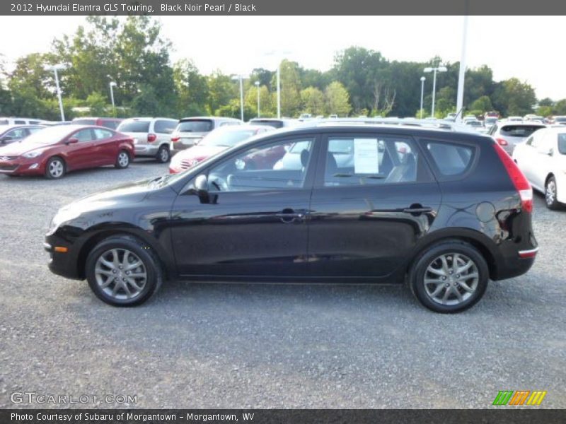 Black Noir Pearl / Black 2012 Hyundai Elantra GLS Touring