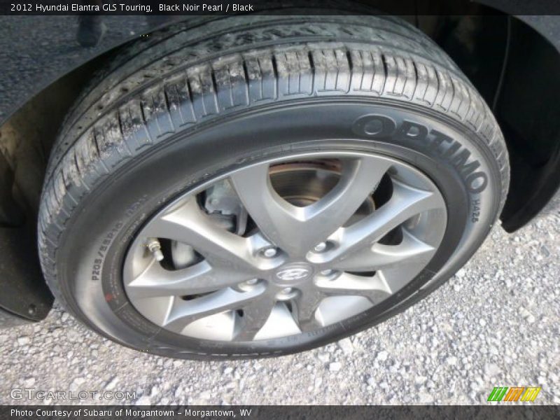 Black Noir Pearl / Black 2012 Hyundai Elantra GLS Touring