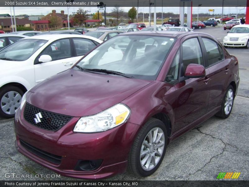 Cherry Red Metallic / Black 2008 Suzuki SX4 Sedan