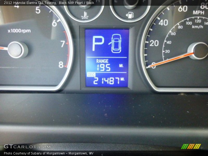 Black Noir Pearl / Black 2012 Hyundai Elantra GLS Touring