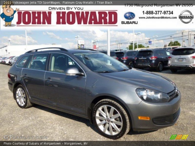 Platinum Gray Metallic / Titan Black 2011 Volkswagen Jetta TDI SportWagen