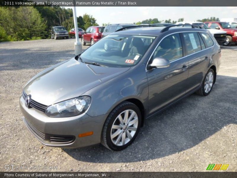 Platinum Gray Metallic / Titan Black 2011 Volkswagen Jetta TDI SportWagen