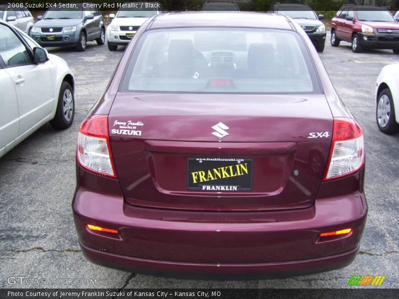 Cherry Red Metallic / Black 2008 Suzuki SX4 Sedan