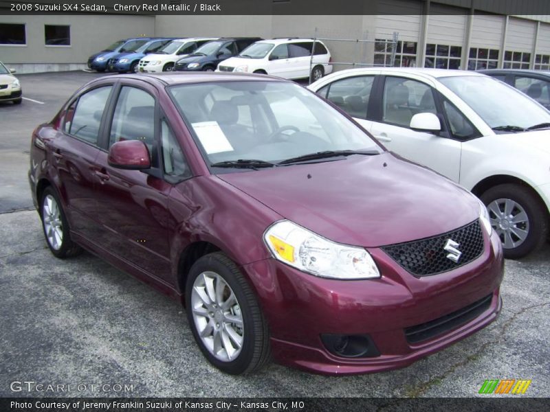 Cherry Red Metallic / Black 2008 Suzuki SX4 Sedan