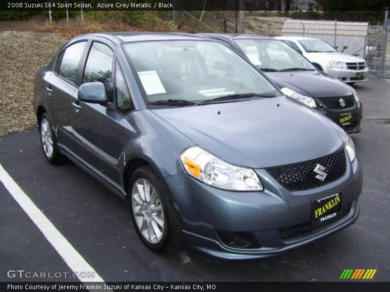 Azure Grey Metallic / Black 2008 Suzuki SX4 Sport Sedan