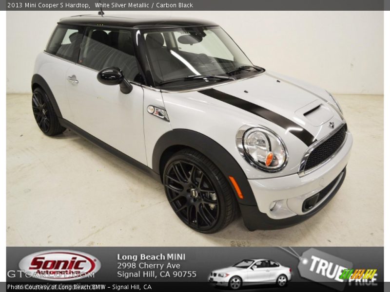 White Silver Metallic / Carbon Black 2013 Mini Cooper S Hardtop