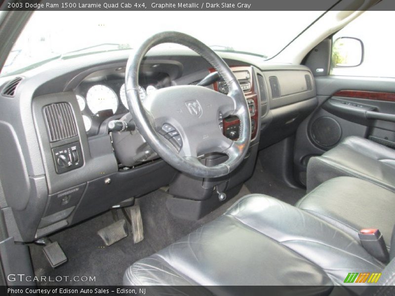 Graphite Metallic / Dark Slate Gray 2003 Dodge Ram 1500 Laramie Quad Cab 4x4