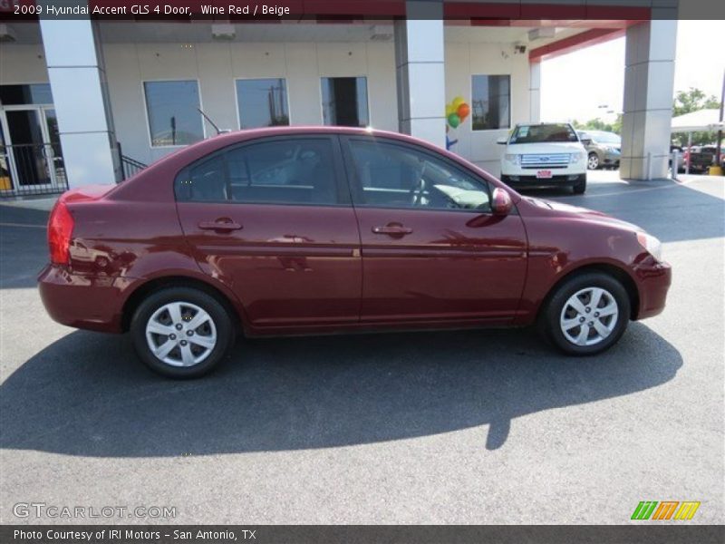 Wine Red / Beige 2009 Hyundai Accent GLS 4 Door