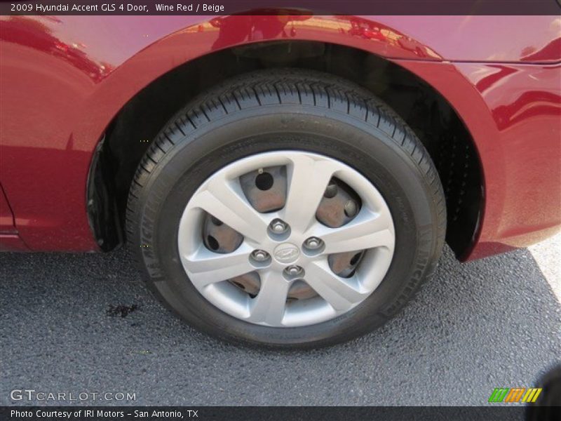 Wine Red / Beige 2009 Hyundai Accent GLS 4 Door
