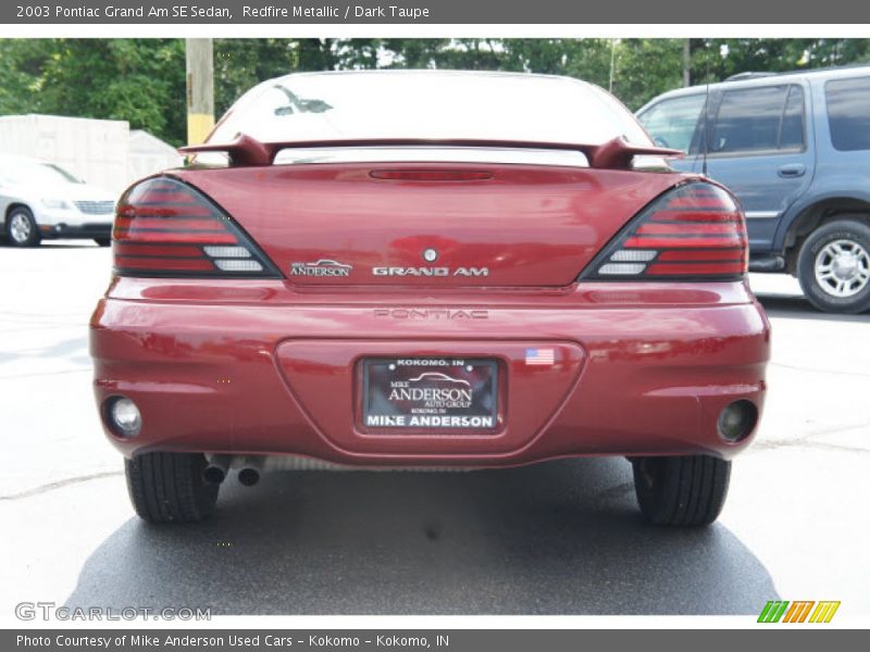Redfire Metallic / Dark Taupe 2003 Pontiac Grand Am SE Sedan
