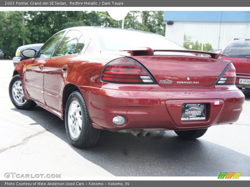 Redfire Metallic / Dark Taupe 2003 Pontiac Grand Am SE Sedan