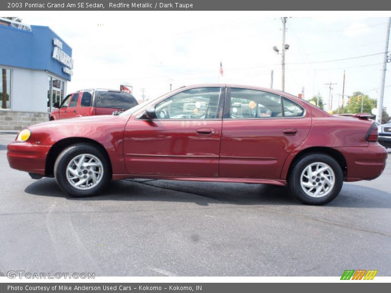 Redfire Metallic / Dark Taupe 2003 Pontiac Grand Am SE Sedan