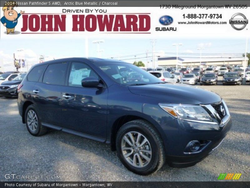 Arctic Blue Metallic / Charcoal 2014 Nissan Pathfinder S AWD
