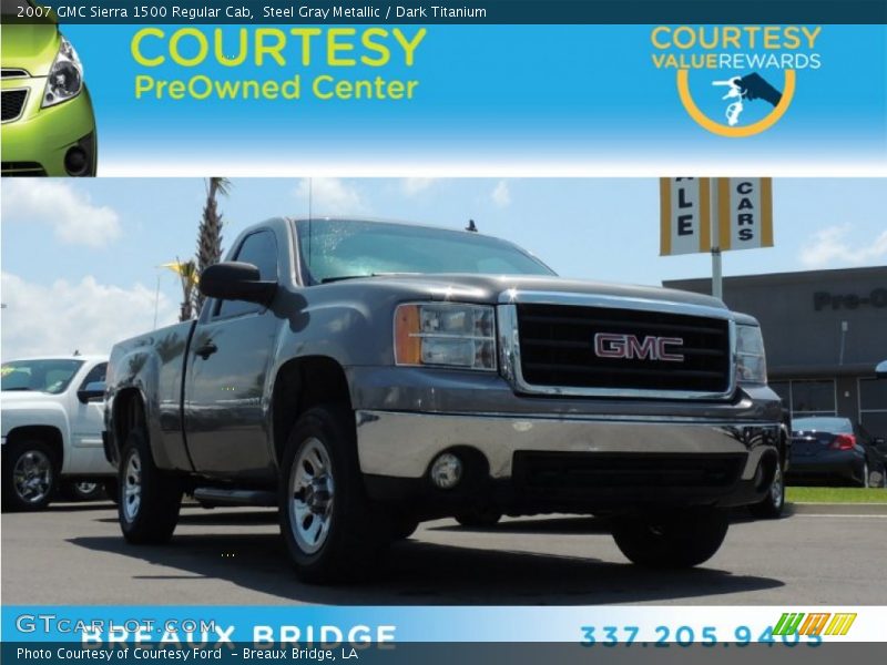 Steel Gray Metallic / Dark Titanium 2007 GMC Sierra 1500 Regular Cab