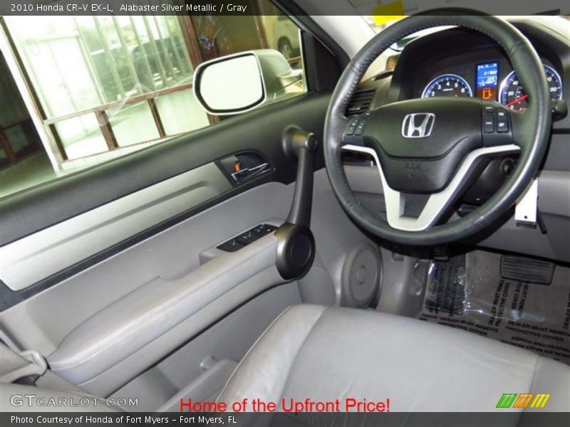 Alabaster Silver Metallic / Gray 2010 Honda CR-V EX-L