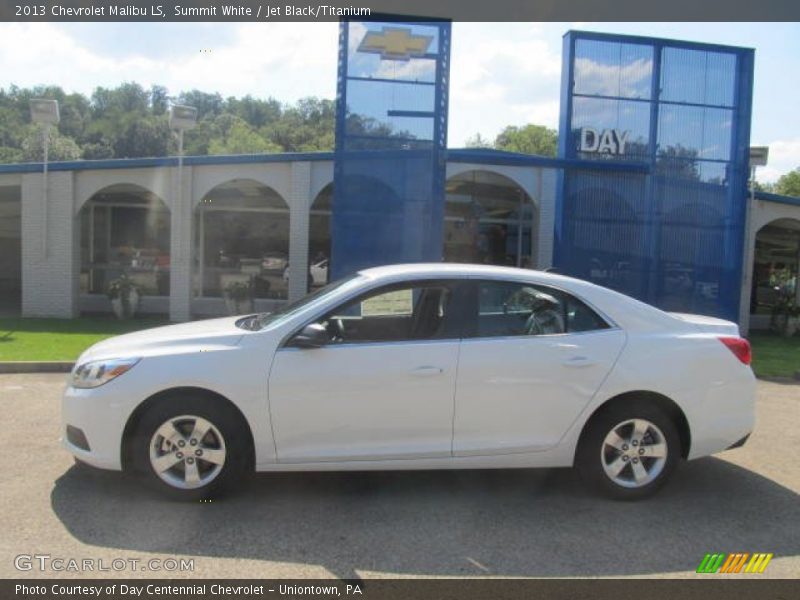 Summit White / Jet Black/Titanium 2013 Chevrolet Malibu LS