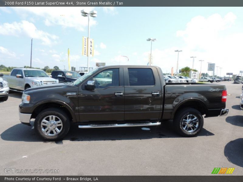 Stone Green Metallic / Tan 2008 Ford F150 Lariat SuperCrew 4x4