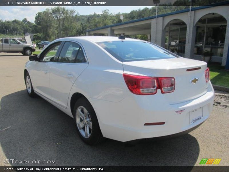 Summit White / Jet Black/Titanium 2013 Chevrolet Malibu LS