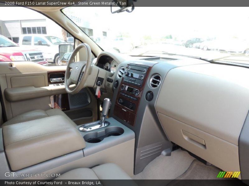Stone Green Metallic / Tan 2008 Ford F150 Lariat SuperCrew 4x4