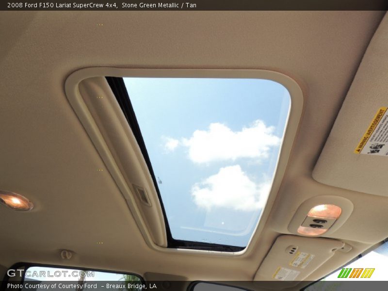 Stone Green Metallic / Tan 2008 Ford F150 Lariat SuperCrew 4x4