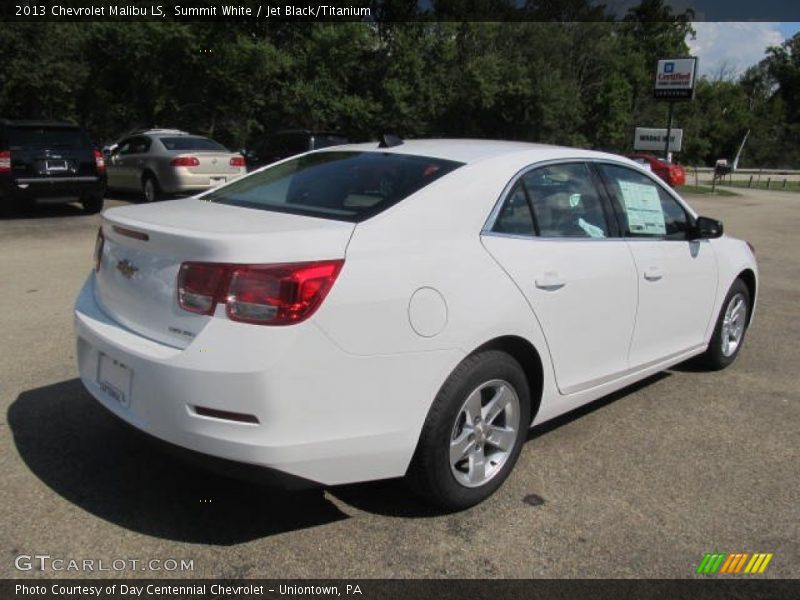 Summit White / Jet Black/Titanium 2013 Chevrolet Malibu LS