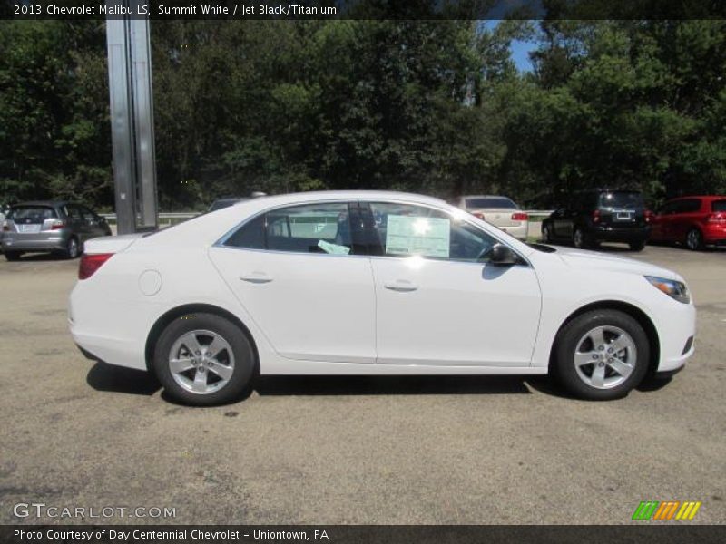 Summit White / Jet Black/Titanium 2013 Chevrolet Malibu LS