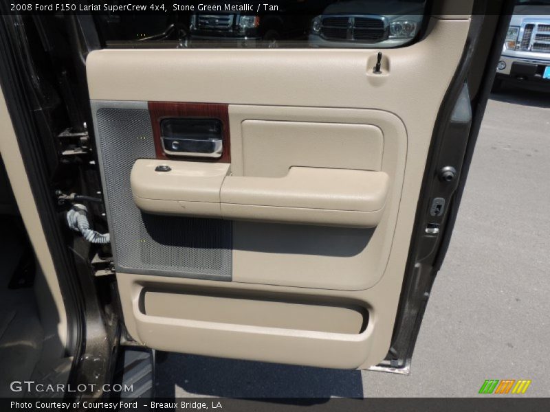 Stone Green Metallic / Tan 2008 Ford F150 Lariat SuperCrew 4x4