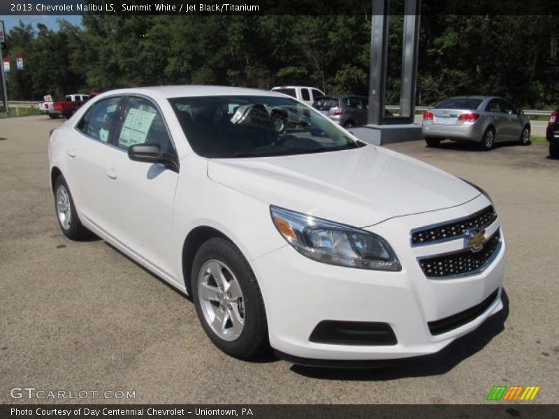 Summit White / Jet Black/Titanium 2013 Chevrolet Malibu LS