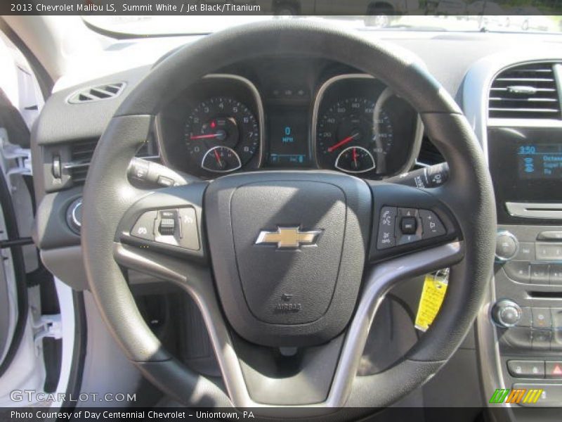 Summit White / Jet Black/Titanium 2013 Chevrolet Malibu LS
