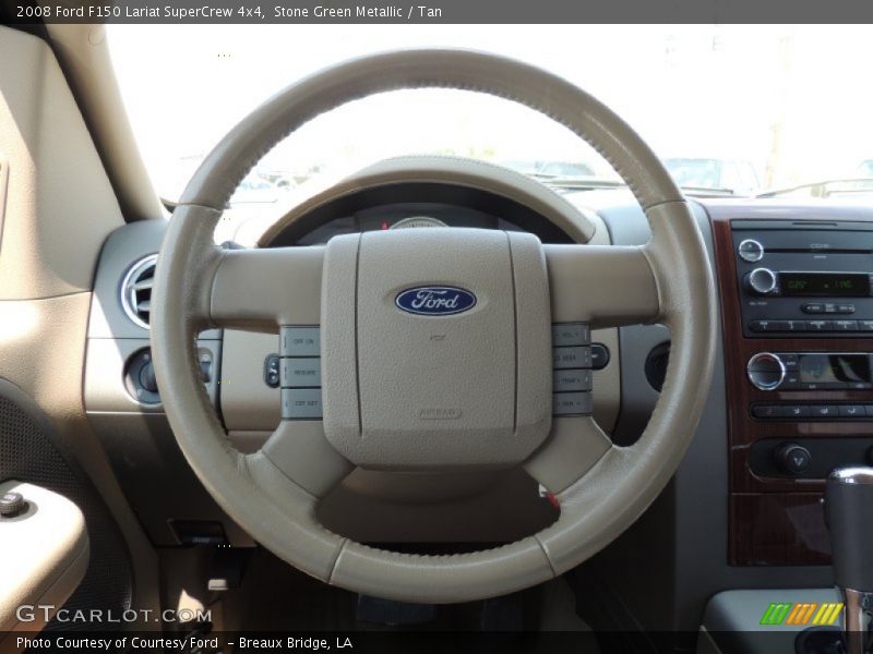 Stone Green Metallic / Tan 2008 Ford F150 Lariat SuperCrew 4x4