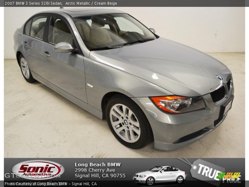Arctic Metallic / Cream Beige 2007 BMW 3 Series 328i Sedan