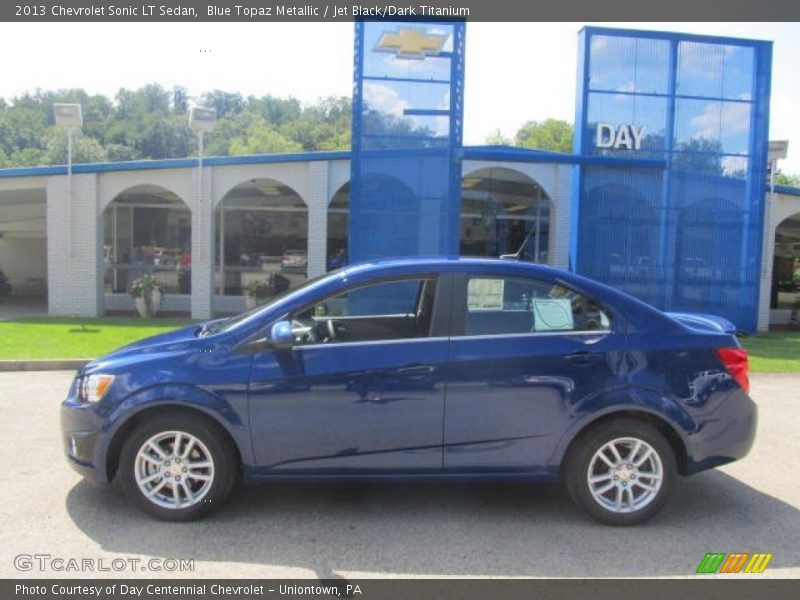 Blue Topaz Metallic / Jet Black/Dark Titanium 2013 Chevrolet Sonic LT Sedan