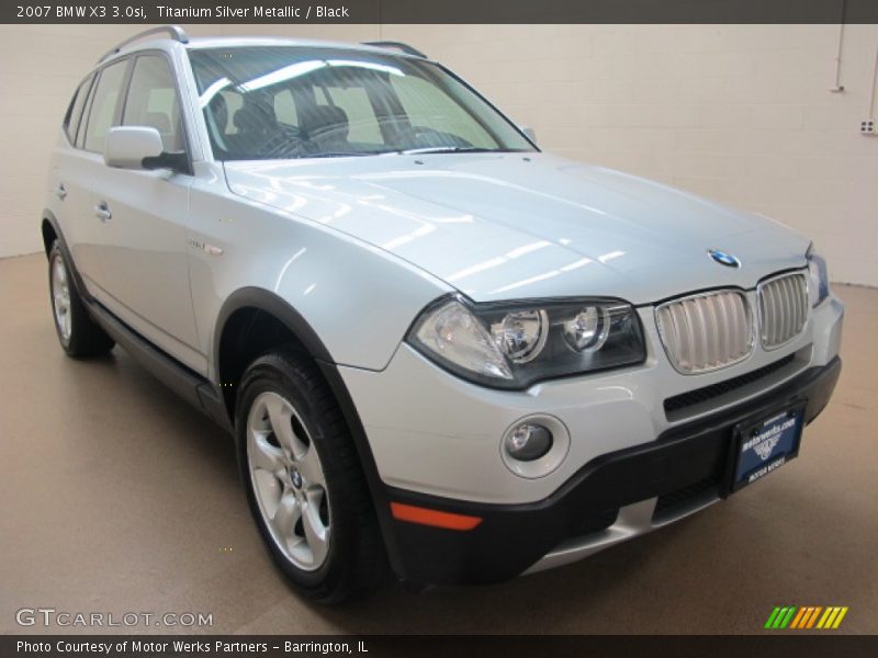 Titanium Silver Metallic / Black 2007 BMW X3 3.0si
