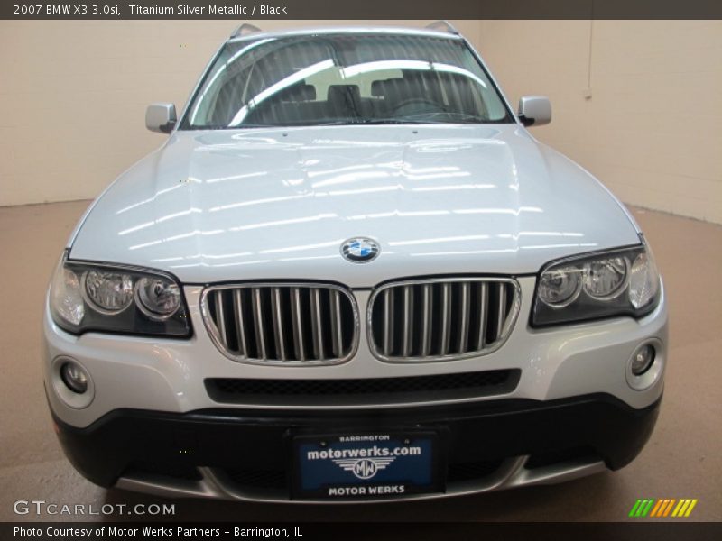 Titanium Silver Metallic / Black 2007 BMW X3 3.0si
