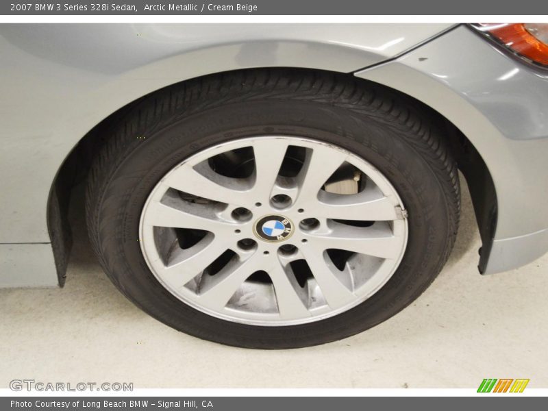 Arctic Metallic / Cream Beige 2007 BMW 3 Series 328i Sedan
