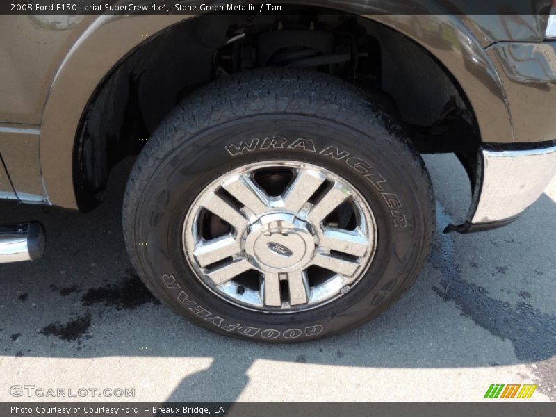 Stone Green Metallic / Tan 2008 Ford F150 Lariat SuperCrew 4x4