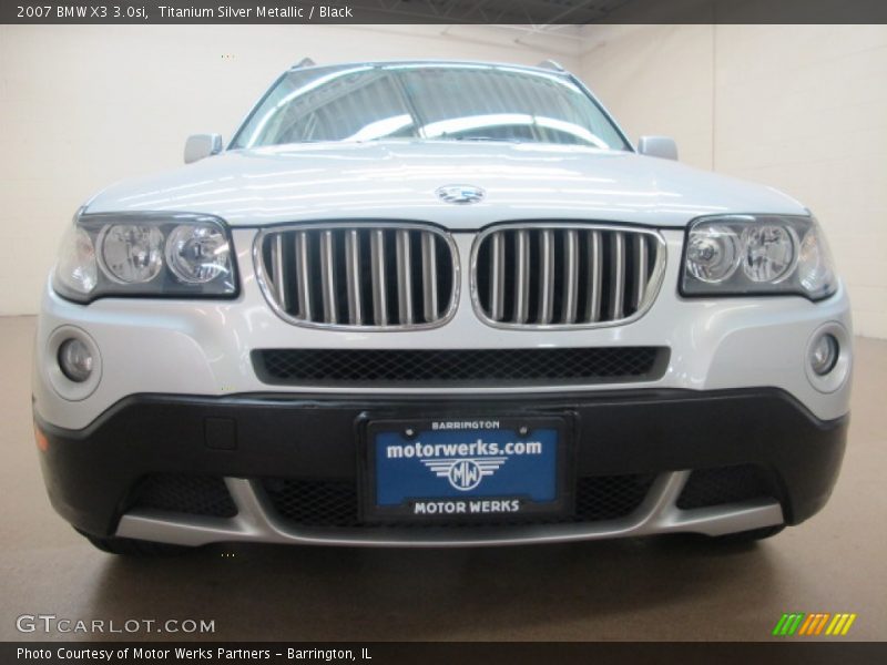 Titanium Silver Metallic / Black 2007 BMW X3 3.0si
