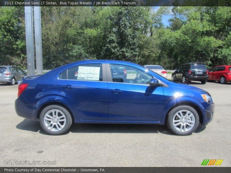 Blue Topaz Metallic / Jet Black/Dark Titanium 2013 Chevrolet Sonic LT Sedan