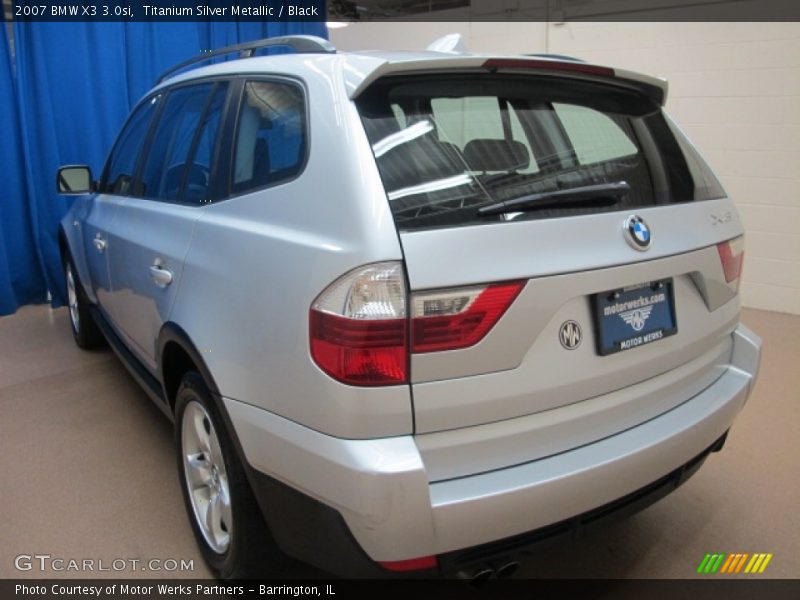 Titanium Silver Metallic / Black 2007 BMW X3 3.0si