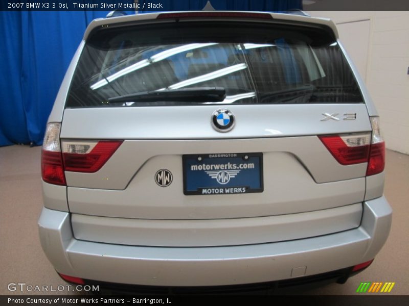 Titanium Silver Metallic / Black 2007 BMW X3 3.0si