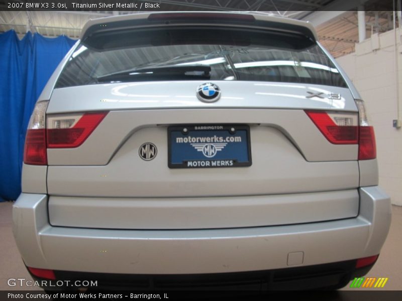 Titanium Silver Metallic / Black 2007 BMW X3 3.0si