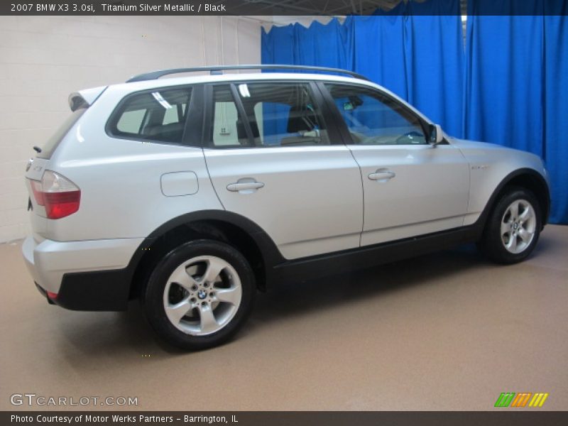 Titanium Silver Metallic / Black 2007 BMW X3 3.0si