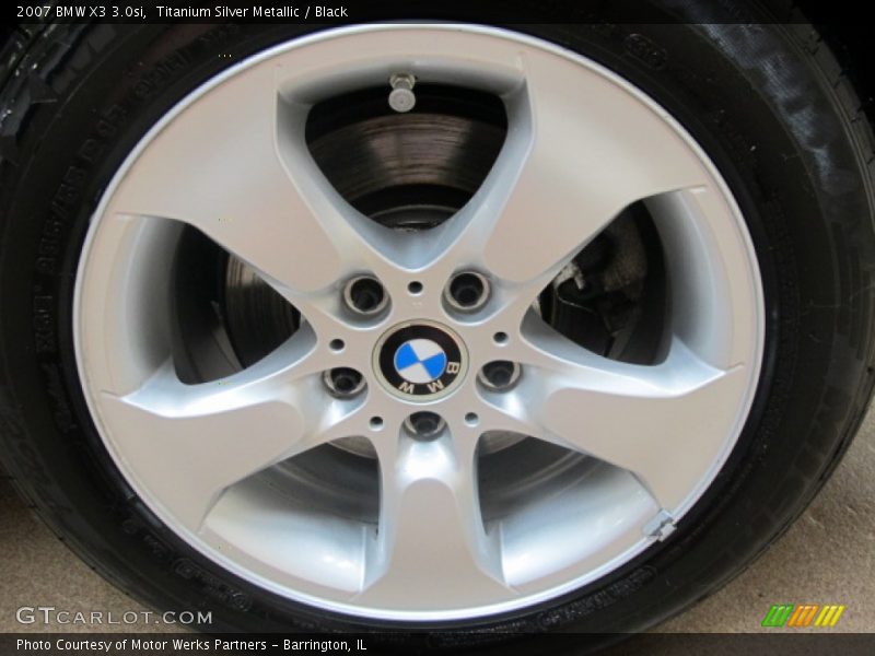 Titanium Silver Metallic / Black 2007 BMW X3 3.0si