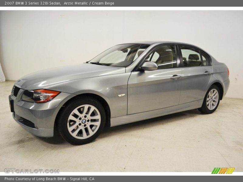 Arctic Metallic / Cream Beige 2007 BMW 3 Series 328i Sedan