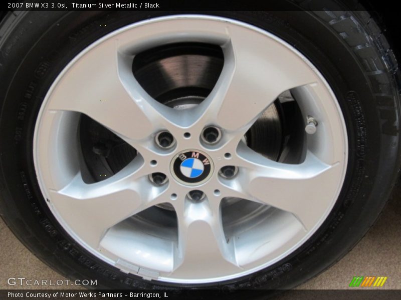 Titanium Silver Metallic / Black 2007 BMW X3 3.0si