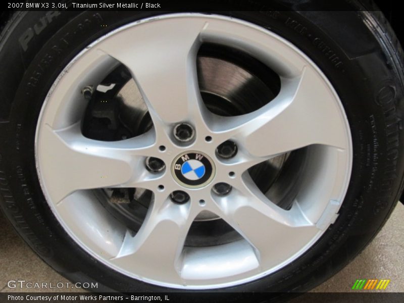 Titanium Silver Metallic / Black 2007 BMW X3 3.0si