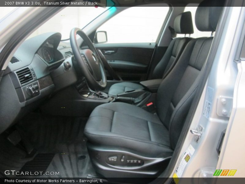 Titanium Silver Metallic / Black 2007 BMW X3 3.0si